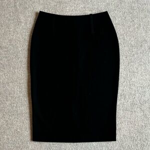 Black pencil skirt with huge belt hoops